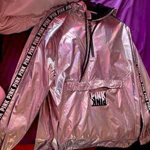 Pink (Victoria secret) windbreaker jacket.